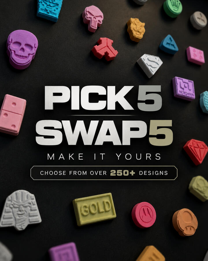 Personalize your artwork with this Pick 5 Swap 5 option.